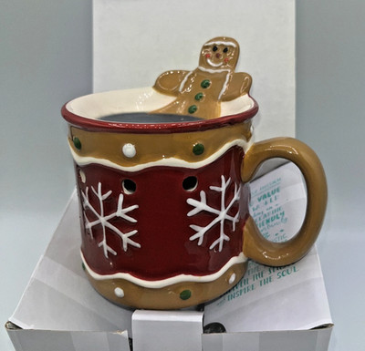 Gingerbread Man Mini Scentsy Wall Plug Wax Warmer Christmas Winter with bulb box