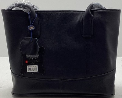 AmeriLeather Casual Leather Tote Bag, Color Black. New With Tags.