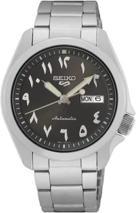 Seiko 5 Sports Arabic 40 MM Automatic Stainless Steel Grey Dial Watch SRPH47K1