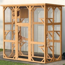 Catio Outdoor Cat Enclosure House,5 Tiers Large Indoor Cat Cage with 5 Platforms