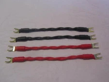 Canare 4S11  11AWG BiWire Speaker Jumper Cable, Spades to Spades Plugs.