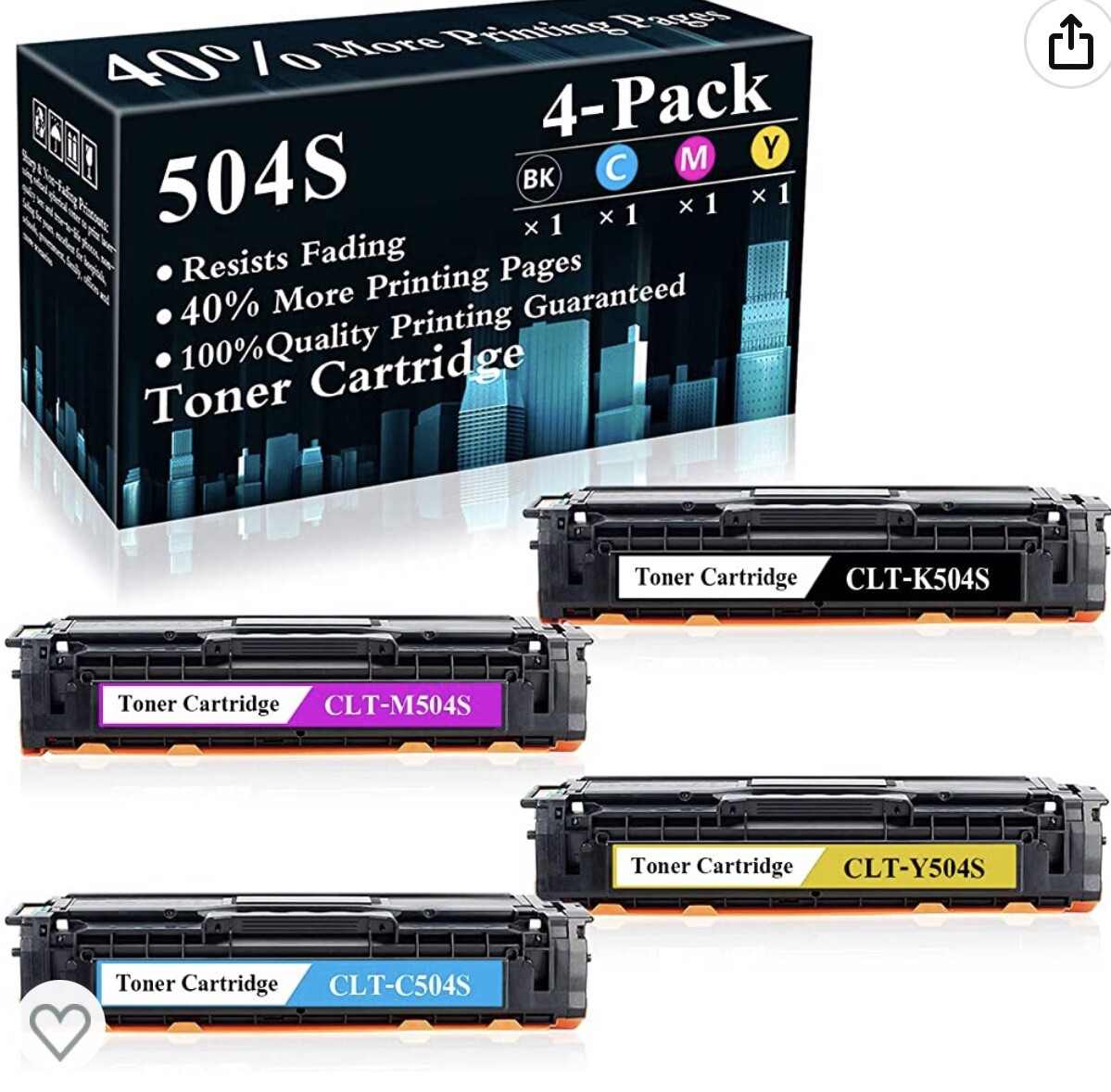 TOPINK Laser Toner Cartridge 4Pack TPCLT504S KCMY eBay