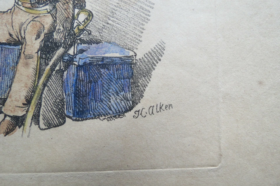 Impresión Thomas McLEAN 1820 de caballería prusiana - Henry Alken - Coloreado a mano Foto 3 de 4