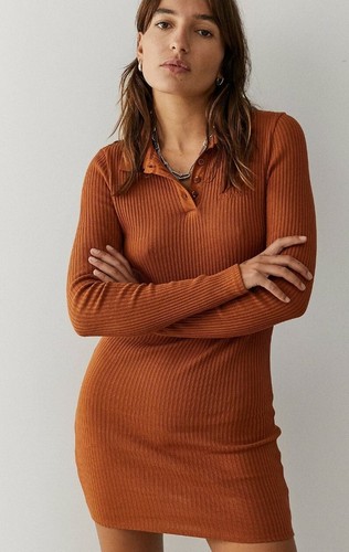 iets frans ribbed polo mini dress
