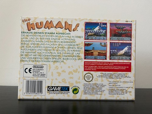 The Humans SNES Super Nintendo Game Complete CIB Boxed & Manual German PAL MINT - Picture 10 of 15