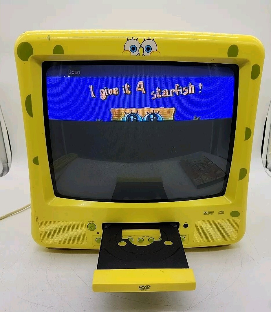 Rare, SpongeBob SquarePants 13” Emerson TV/DVD Player Works Rare, SpongeBob SquarePants 13” Emerson TV/DVD Player Works