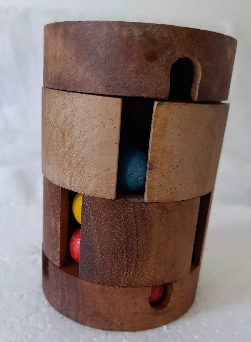Wooden hotsell cylinder puzzle