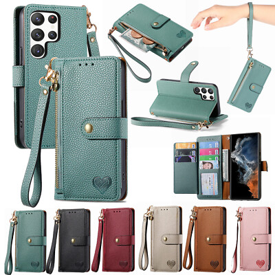 For Samsung S26 Ultra/S25 FE/S24/S21RFID Card Wallet Case/Kickstand/WristLanyard