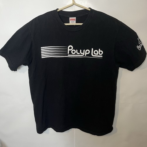 Men’s SUPREME Black Polyp Lab Supplements Graphic SS T Shirt Size XL