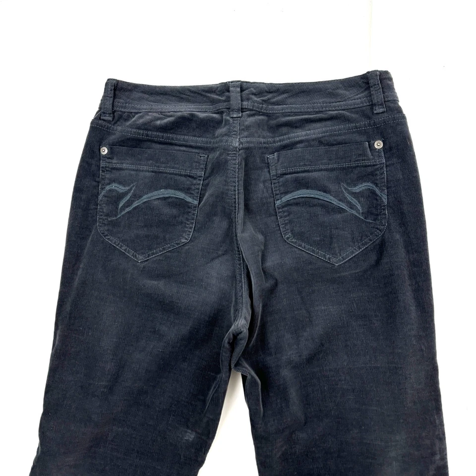 Pantalones de pana gris Gloria Vanderbilt Isabelle Bootcut para mujer talla 10 Foto 4 de 4