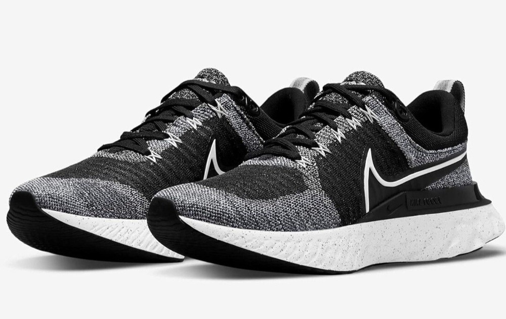 Nike React Infinity Run Flyknit 2 White Black - Size 11 Running Shoes