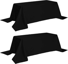 Rectangle Tablecloth - 90 x 156 Inch - Table Cloth 8 Foot Table 2-Pack Washable