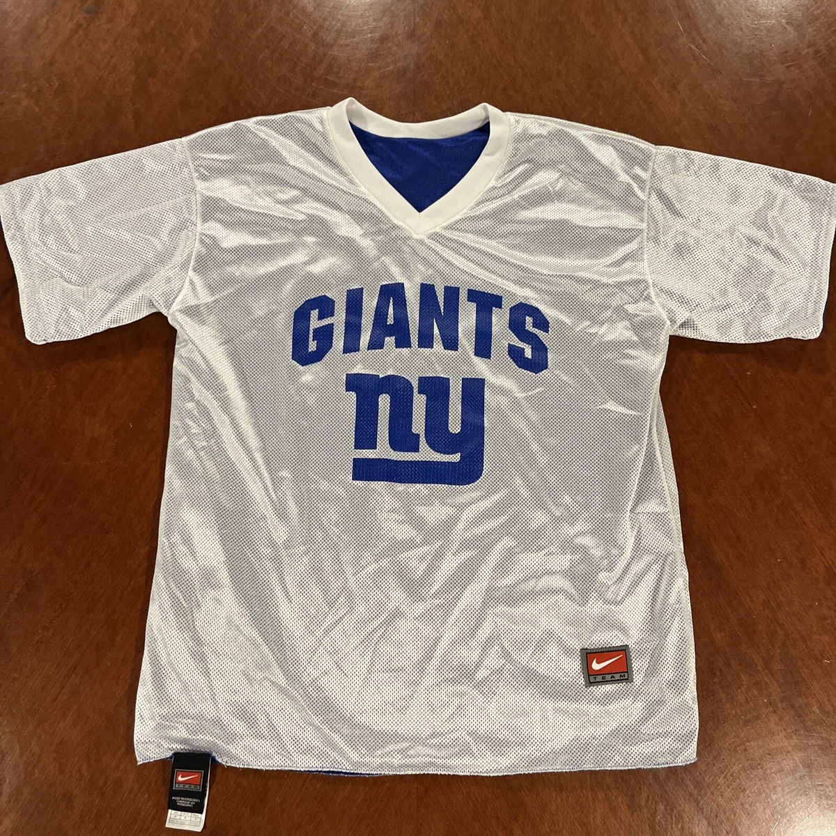 Nike New Yorks Giants Vintage Flag Football Jersey M Reversible