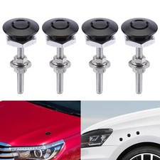 4PCS Lock Clip Quick Release Hood Push Button Bonnet Pins Car Bumper Latch Kit