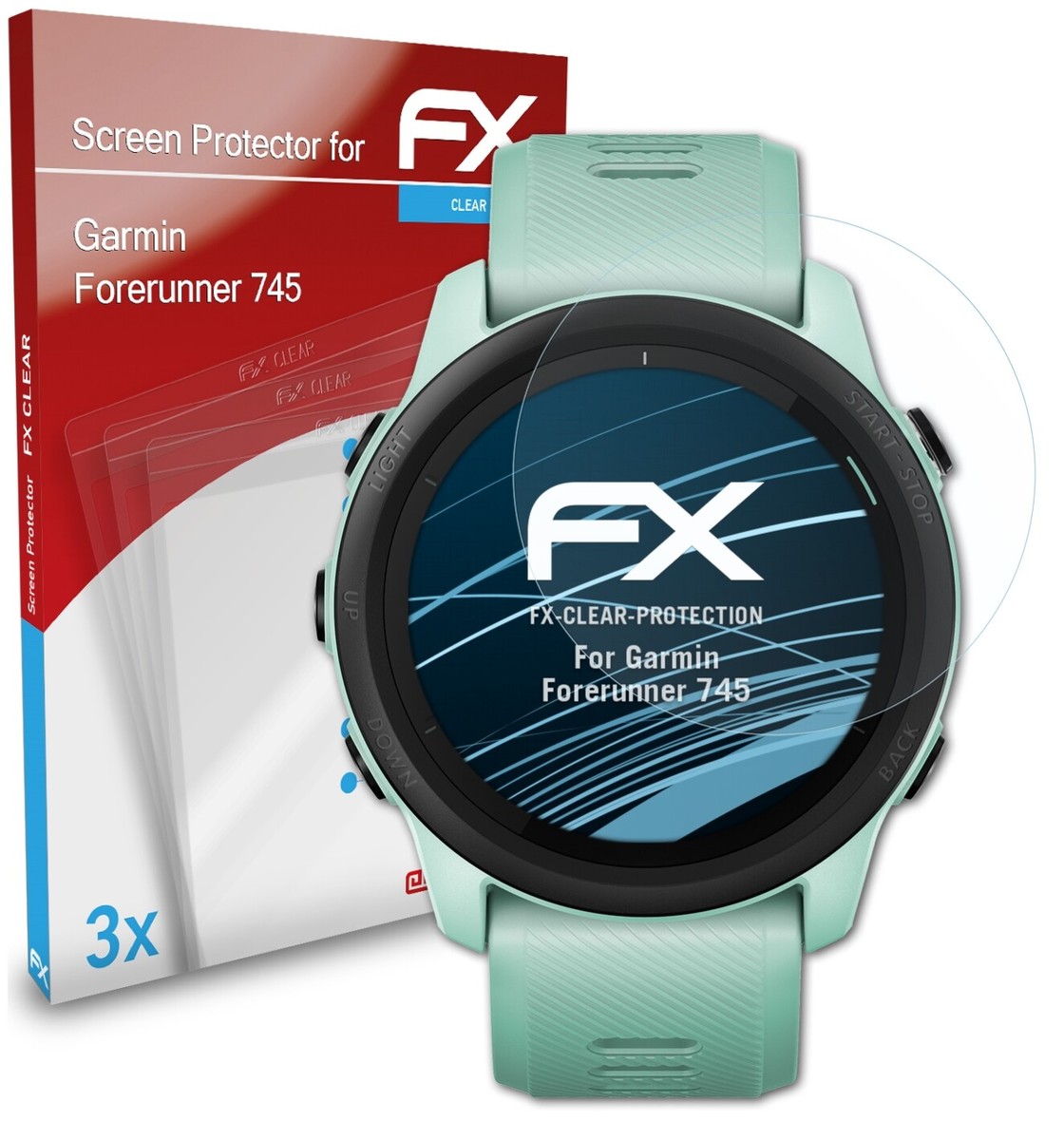 Pack 3 Films De Protection Écran AtFoliX Pour Garmin Forerunner 745 – Anti-choc, Anti-reflets