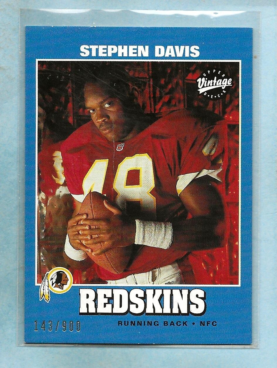 STEPHEN DAVIS - 2001 Upper Deck Vintage - #89 (Ser. #143/900) - Redskins - MINT
