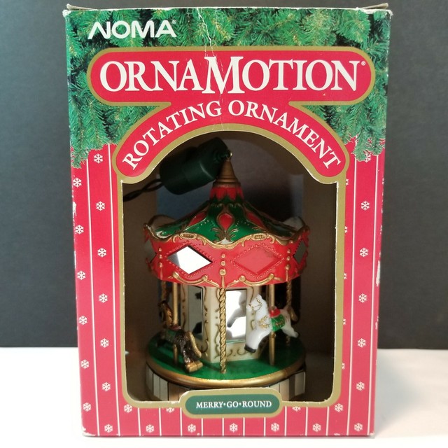 Noma Ornamotion Carousel Merry Go Round Rotating Christmas ...