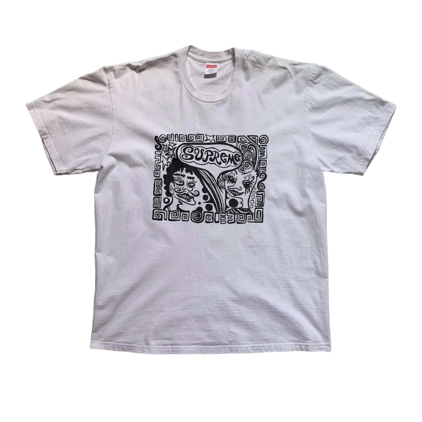 T shirt blanc Supreme NY Faces 2019 taille XL