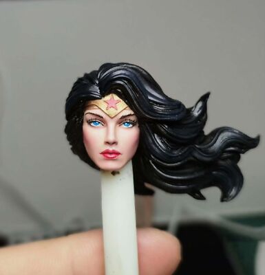 1/12 Painted Wonder Woman Comics Head Carved Fit Mcfarlane Action Figure