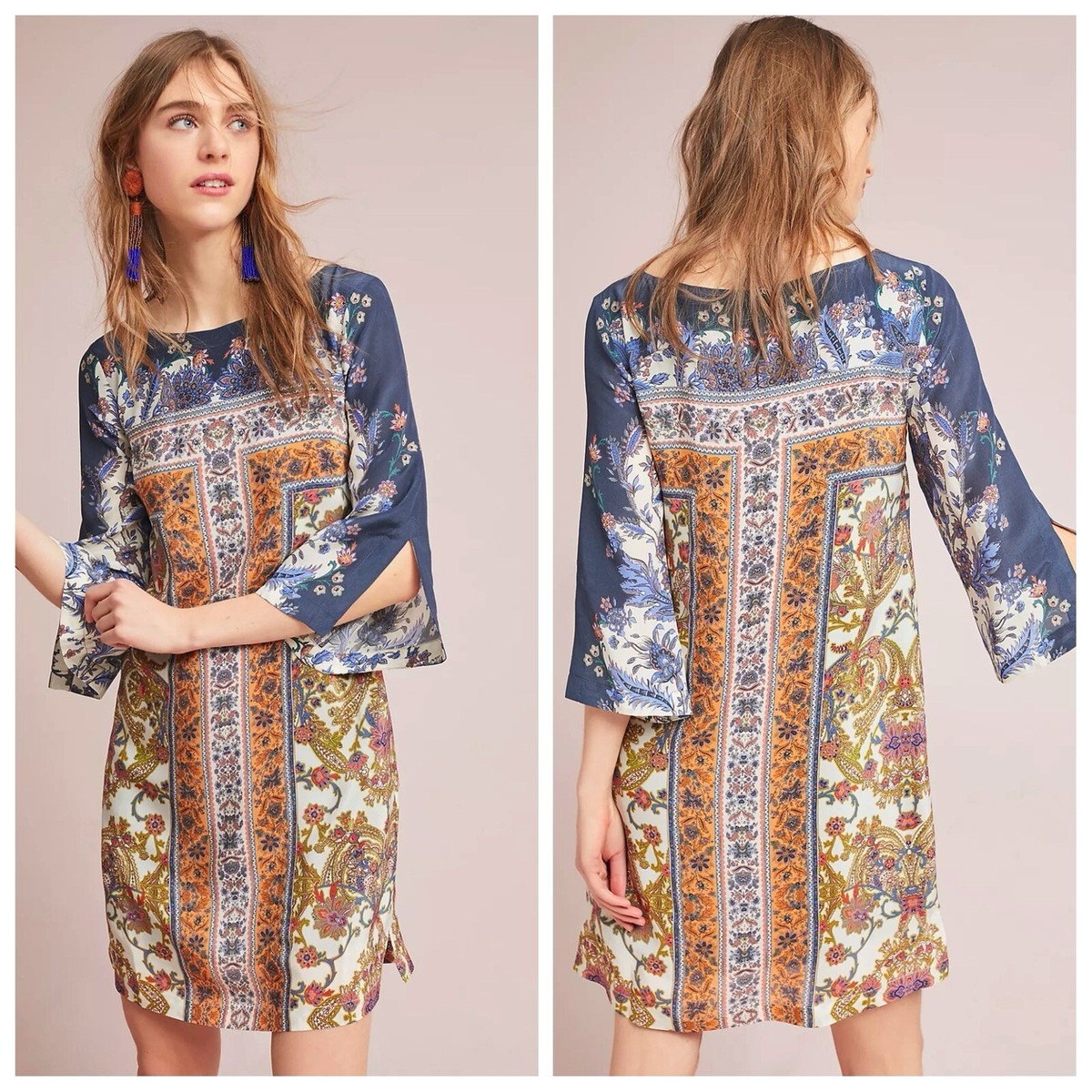 anthropologie maeve silk dress MAEVE by Anthropologie Silk Barcelona Dress Size 4