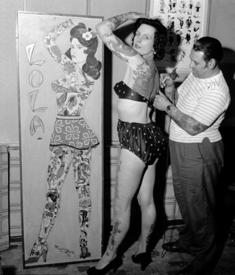 Vintage Tattoo Image 14 x 11'' Photo Print