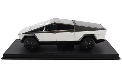 Top Marques Tesla Cybertruck Silver 1:18 Scale Model WITH DISPLAY
