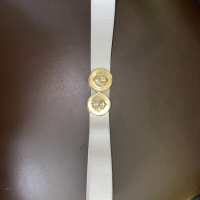Vintage Mimi Di N 1979 Gold Toned Nautical Belt Buckle White  display picture 1