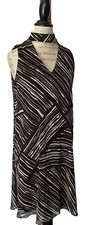 Calvin Klein Dress Women’s 8 Banded Collar w/Sexy Front & Back Keyhole Openings