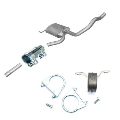 Mittelschalldämpfer  + Montagezubehör Auspuff fur VW Passat 1.6 B5 3B2 3B5 Neu