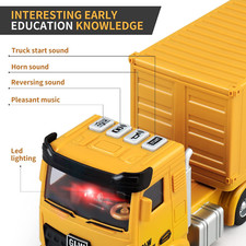 Kids Construction Toys, Construction Truck Toys Set W/Crane, Excavator, Forkl...