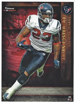 ARIAN FOSTER FATHEAD TRADEABLES TENNESSEE VOLS HOUSTON TEXANS STICKER 2012 #31