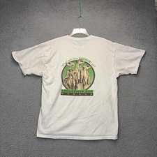 Brookfield Zoo Member Shirt Men XL White Meerkat Colorful Fruit of the Loom Flaw