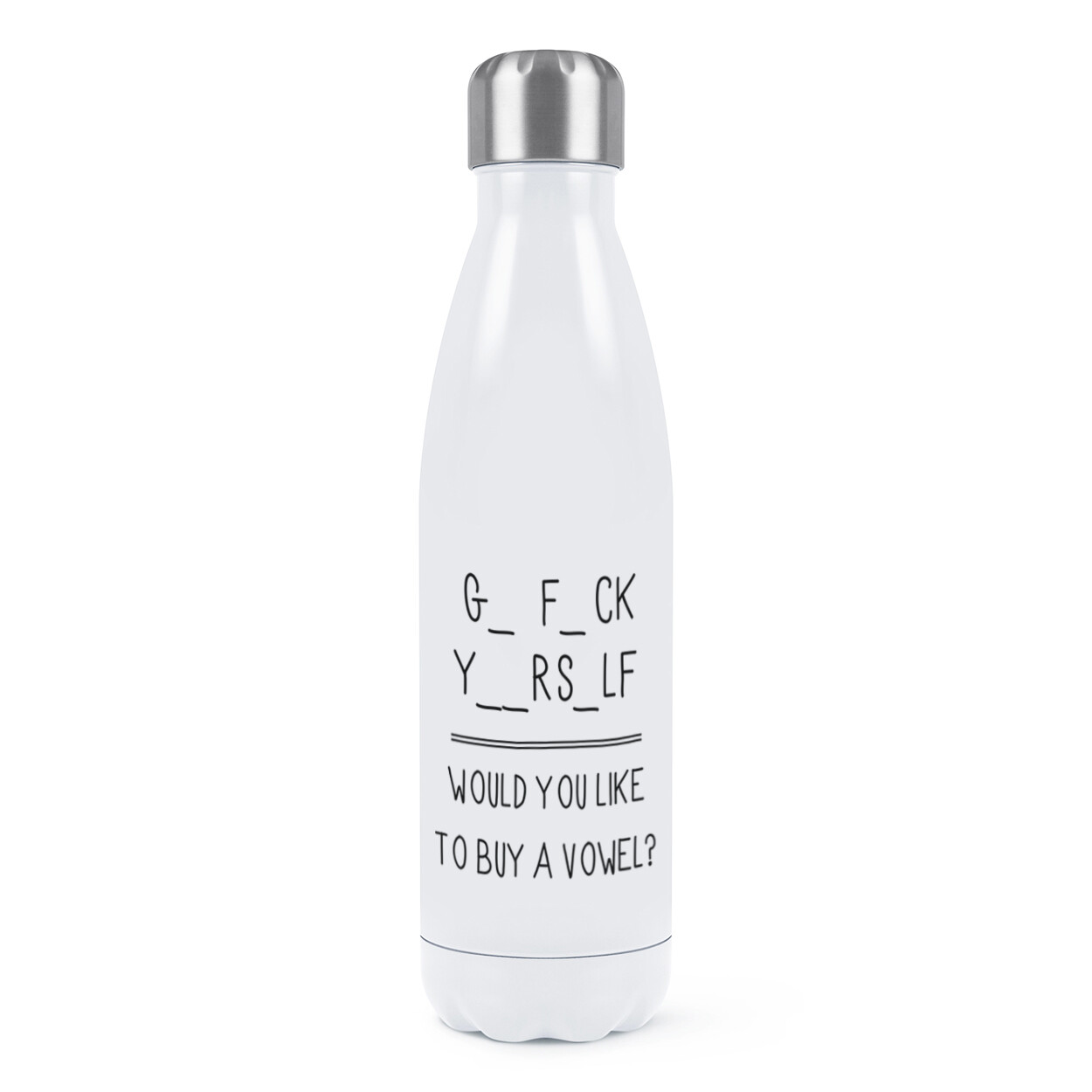 Go Fck Yourself Double Wall Water Bottle Funny Joke Rude Thermal