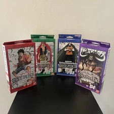 One Piece STARTER DECK set BUNDLE ST-01 st-02 st03 st04 FACTORY SEALED english