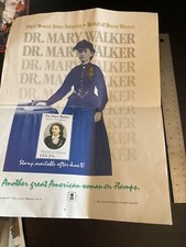 1982 Vintage USPS DR. MARY WALKER MEDAL of HONOR , Post Office Stamp POSTER !