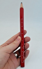 FABER-CASTELL No. 1834: Zimmerer-Bleistift oval rot,  L 18cm gespitzt- 1970er