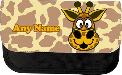 PERSONALISIERTE NIEDLICHE GIRAFFE FEDERMÄPPCHEN SCHMINKTASCHE GESCHENK WEIHNACHTEN GEBURTSTAG