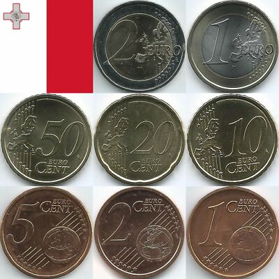 Malta Euromünzen von 2008 bis 2026, unzirkuliert/bankfrisch