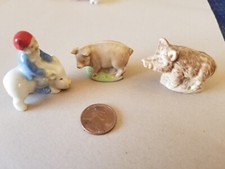 Lot of 3 ceramic small figurines pigs 1 from 1982