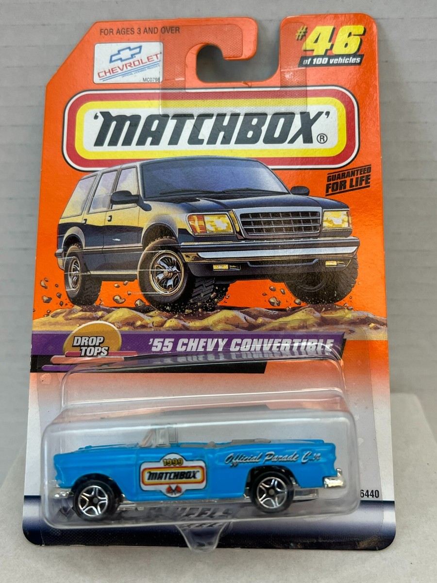 NIP 1999 Matchbox Mainline '55 Chevy Convertible 46/100 Turquoise - Main Image