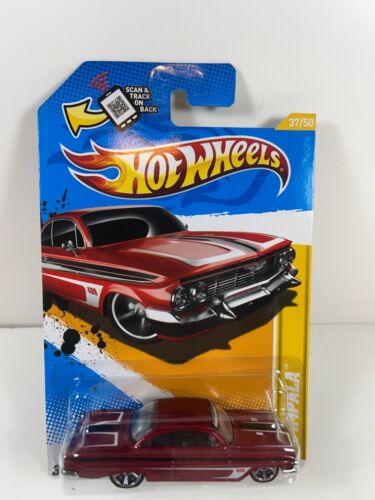 Hot Wheels 2012 NEW MODELS '61 IMPALA (Red) Walmart Exclusive w/ Banner A
