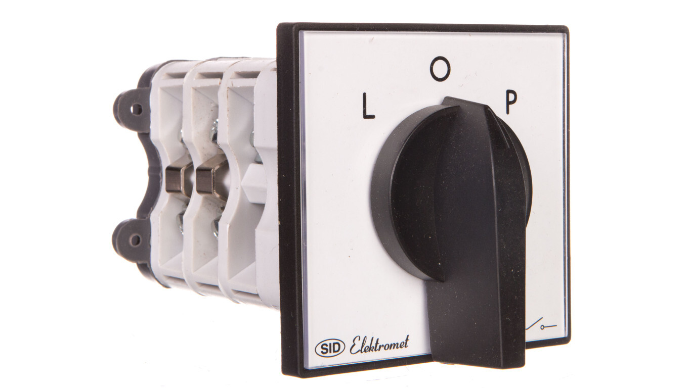 Cam switch L-0-P 3P 63A IP65 with plate ŁK 63-42 926342 /T2UK