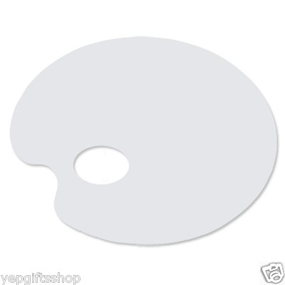9'' x 7'' White Acrylic Artist Paint Mixing Palette
