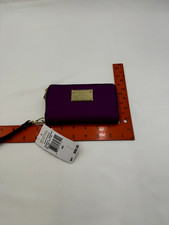 Michael Kors Wristlet Wallet Purple Saffiano Leather Multifunction Phone Case