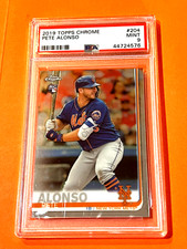 2019 TOPPS CHROME PETE ALONSO RC ROOKIE #204 PSA 9 MINT NY METS 4576