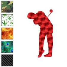 Golfer Drive Golf, Vinyl Decal Sticker, 40 Patterns 3 Sizes, 1341