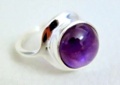 BAGUE améthyste & argent 925 T55-56 sterling silver Très beau 💎💎💎 - Photo 1/4