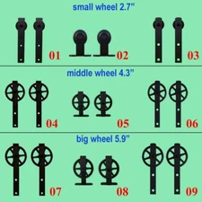 Steel Sliding Barn Door Hardware Kit 5FT/6FT/8FT for Single/Double Wood Doors