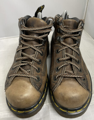 VINTAGE Doc Martens 8287 Sz US3 Brown Leather Ankle Boots Padded Collar England