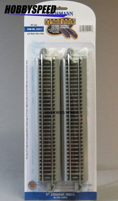 BACHMANN 44511 E-Z TRACK HO 9'' STRAIGHT (4) nickle silver roadbed BAC44511 NEW